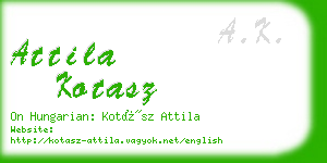 attila kotasz business card